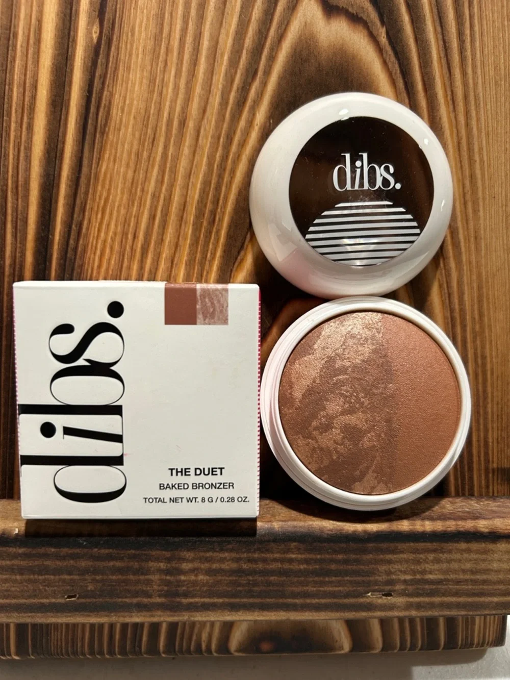 dibs. The Duet Baked Bronzer — Warm Brown Duo